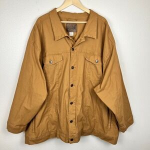 True Nation Size 6XL Tan Canvas Jacket Size 6XL Chore Barn Cotton Utility Rugged